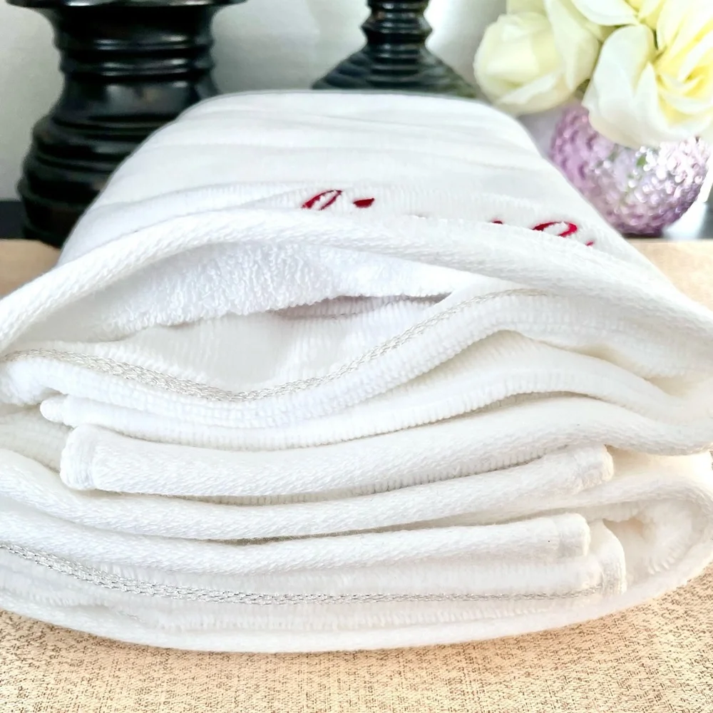 NWT Set of 2 BELIEVE Metallic Hand Towels